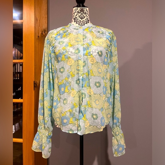 NWT Steve Madden sheer floral blouse, size small - Picture 1 of 6
